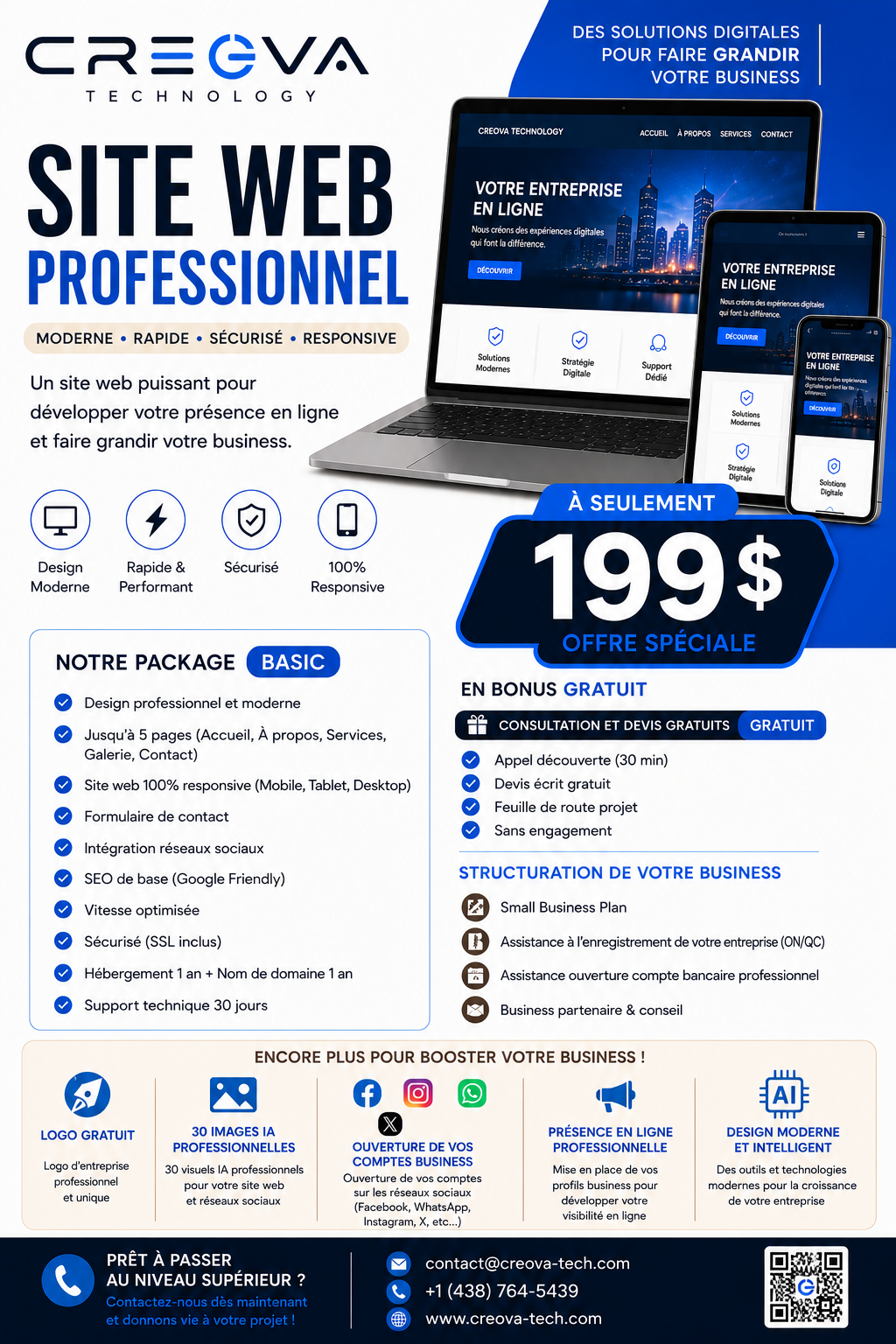 CREOVA — Site Web Professionnel, all-in-one digital ecosystem